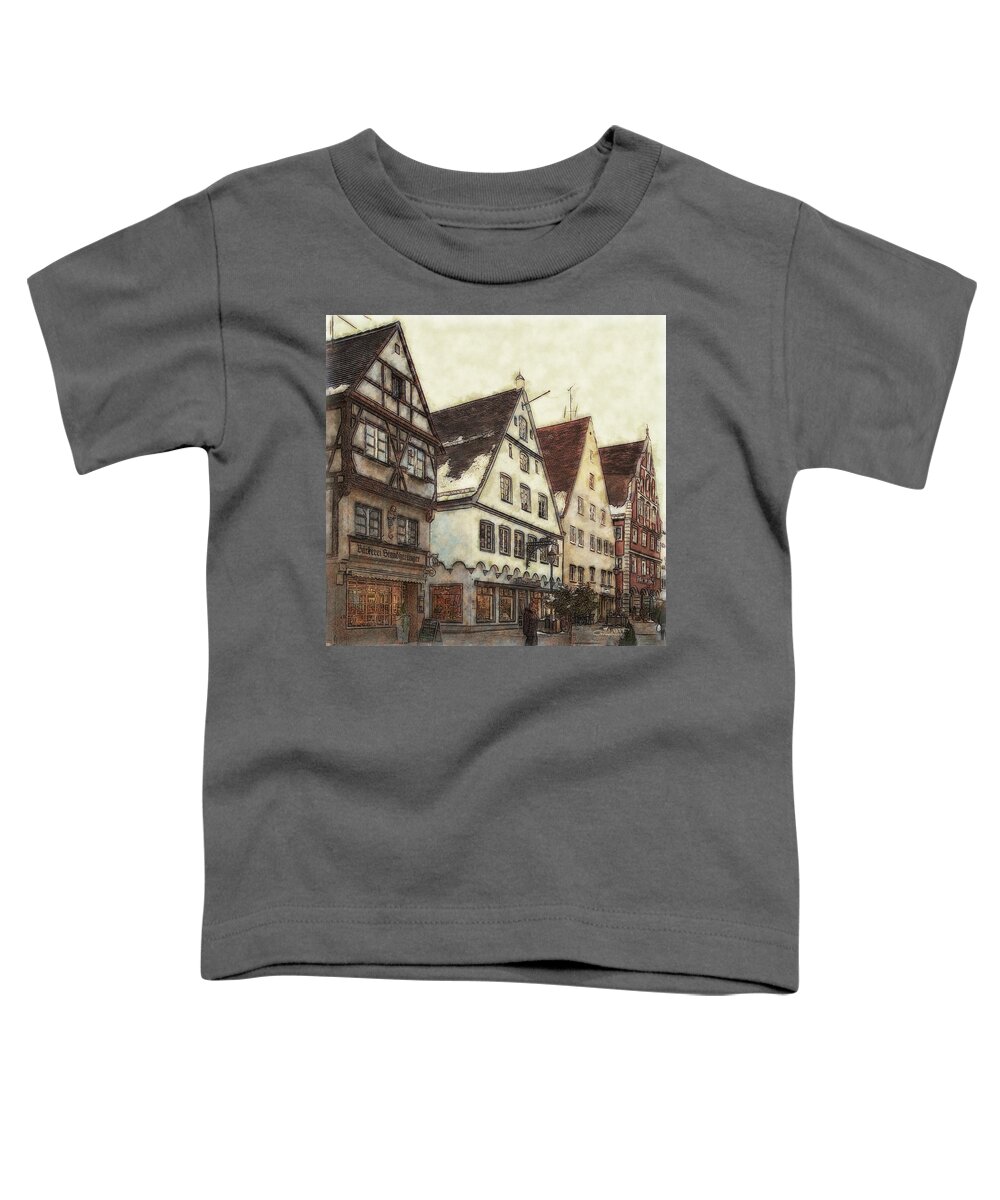 Photo Toddler T-Shirt featuring the photograph Winterly Old Town by Jutta Maria Pusl