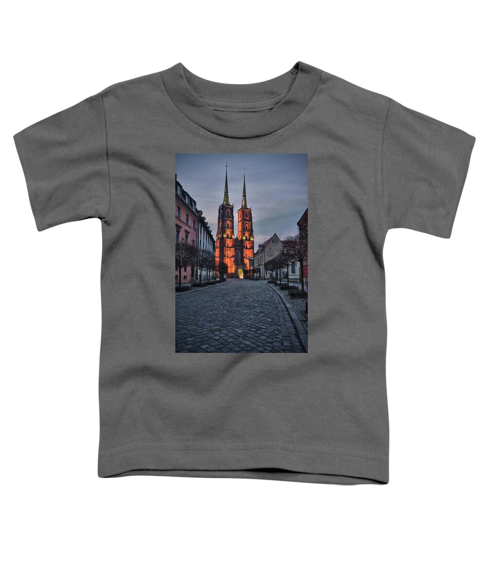 Cathedral Island Toddler T-Shirt featuring the photograph Wroclaw Cathedral by Sebastian Musial
