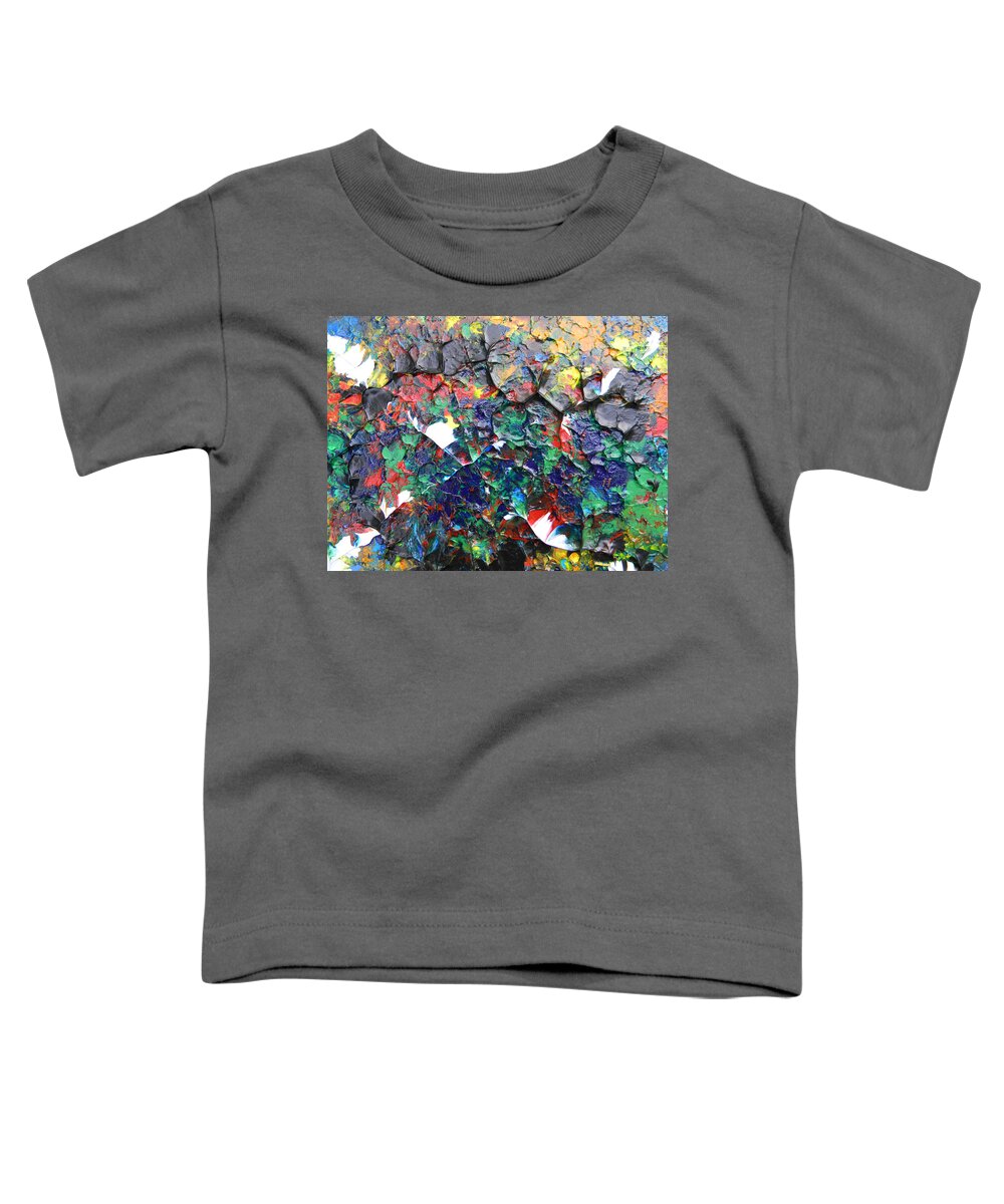 Abstract Art Toddler T-Shirt featuring the painting X O 1 by Marwan George Khoury