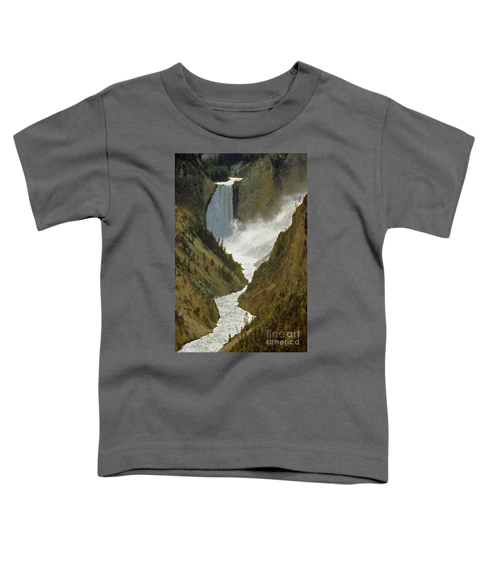 Waterfall Toddler T-Shirt featuring the photograph Yellowstone Falls by Craig Lovell