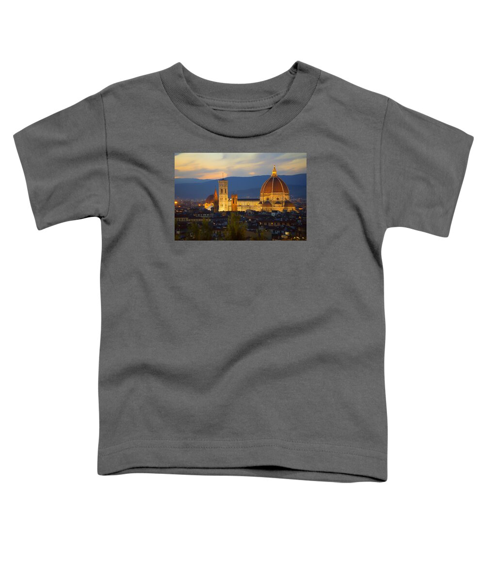 Autumn Toddler T-Shirt featuring the photograph Duomo di Firenze by Weir Here And There