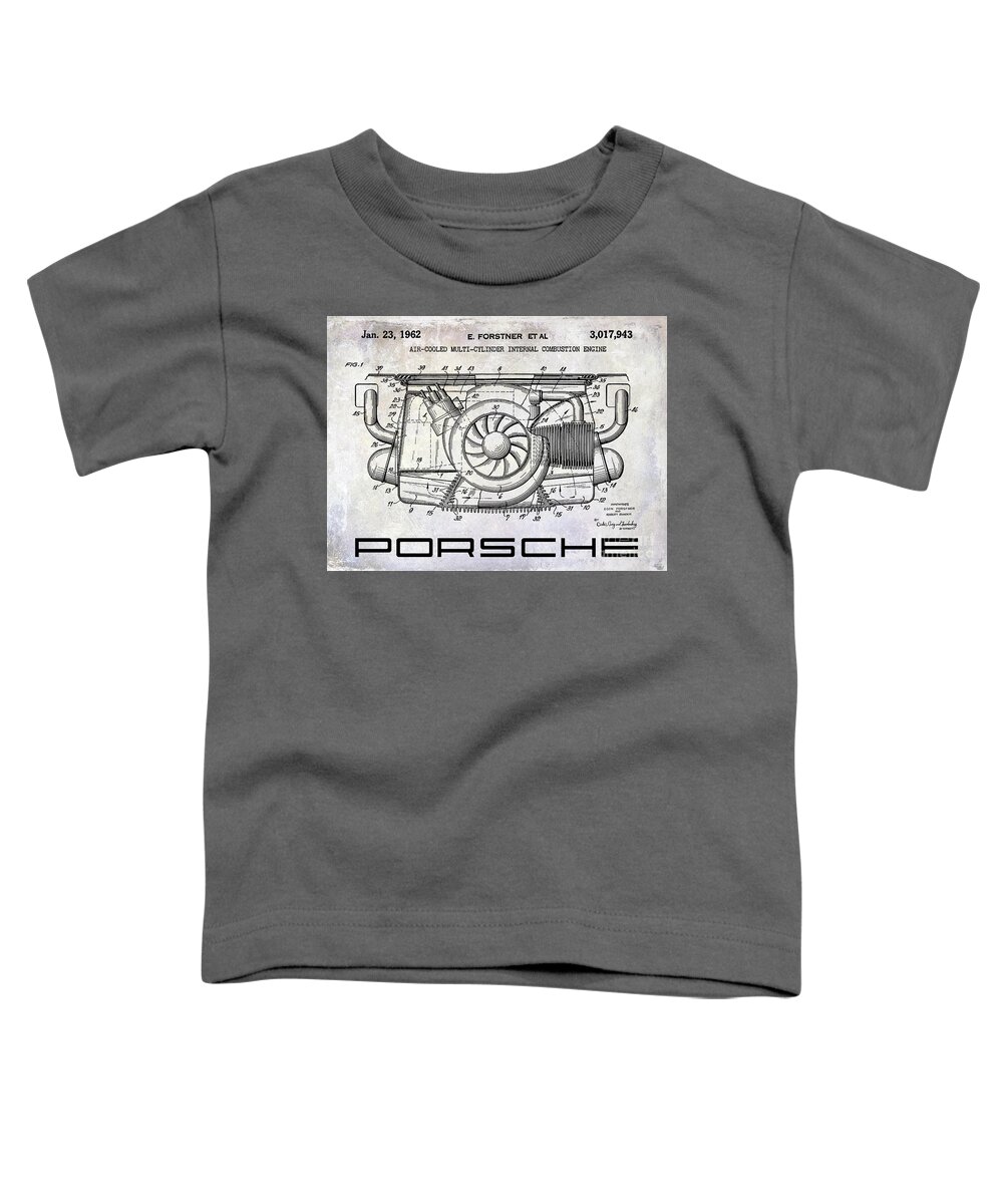 Porsche Patent Toddler T-Shirt featuring the photograph 1962 Porsche Engine Patent by Jon Neidert