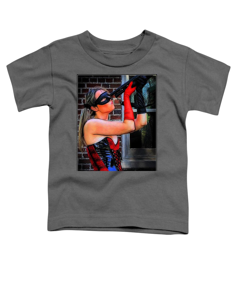 Harlequin Toddler T-Shirt featuring the photograph A Harlequin Moment #1 by Jon Volden
