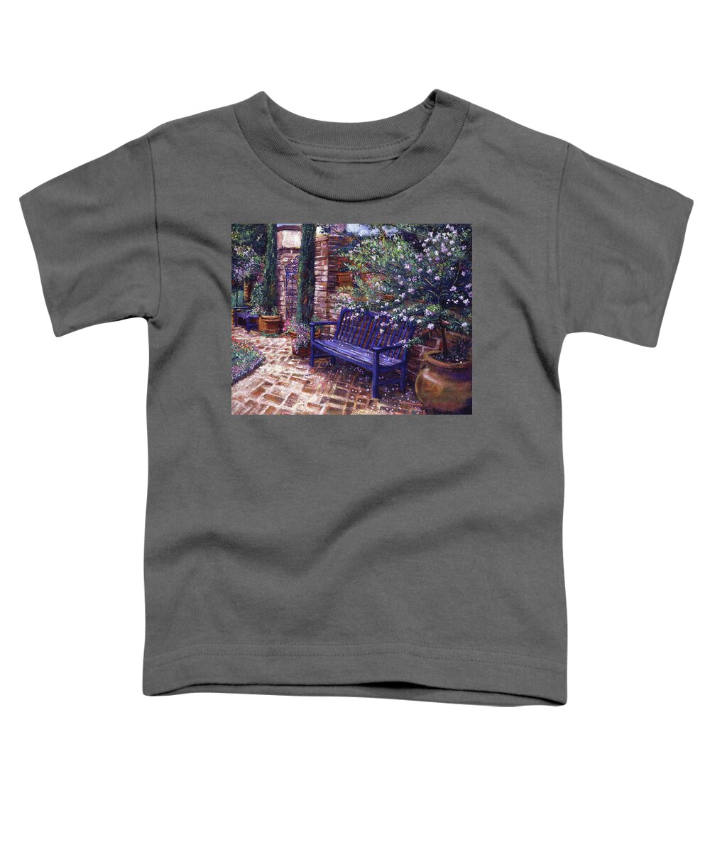 Gardens Toddler T-Shirt featuring the painting A Shady Resting Place #1 by David Lloyd Glover