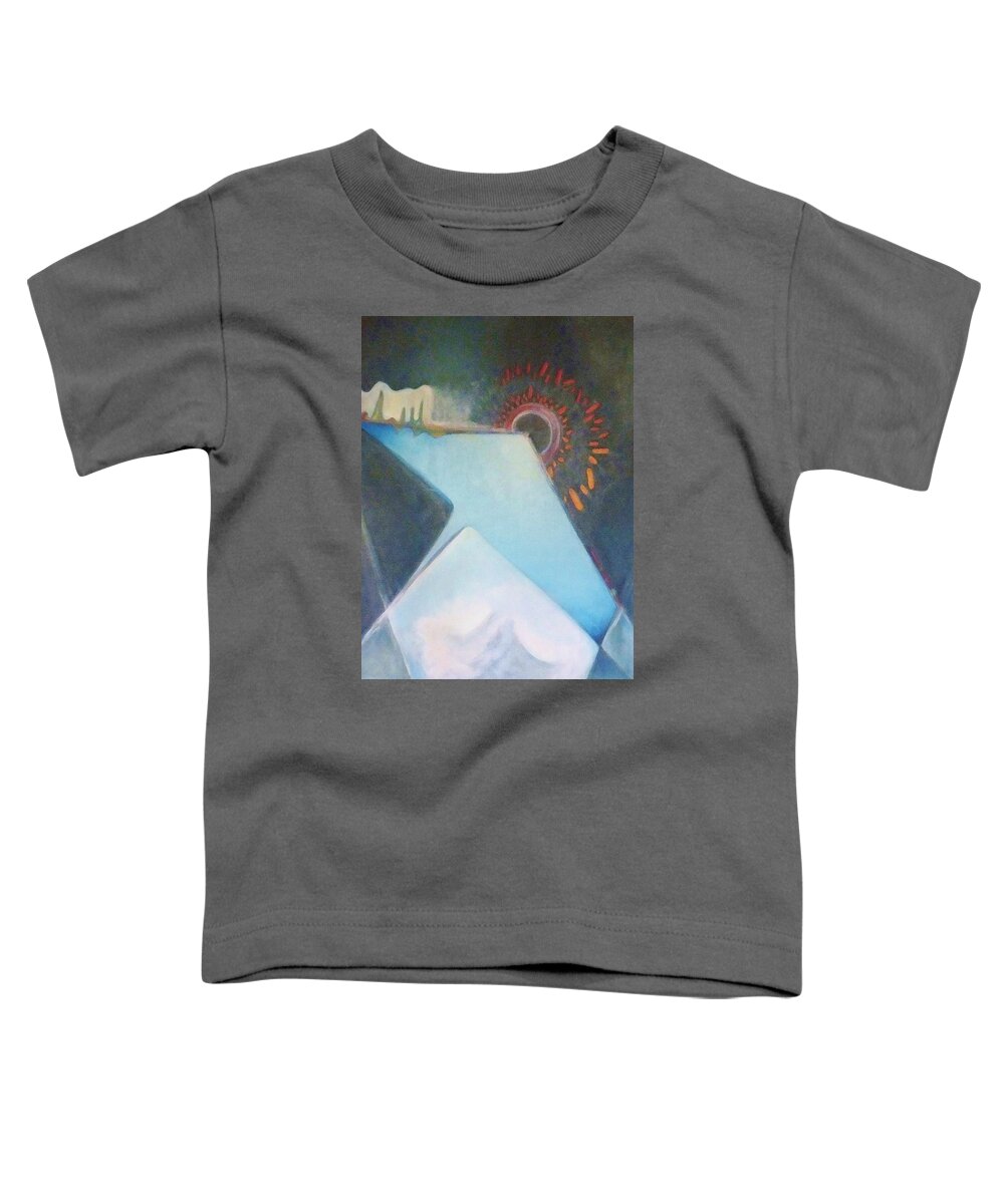 Abstract Toddler T-Shirt featuring the painting Act Of Creation by Denise F Fulmer