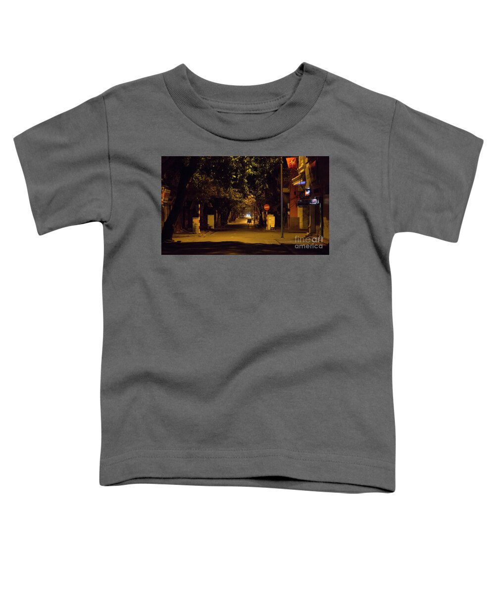Vietnam Toddler T-Shirt featuring the photograph 1 am Streets of Hanoi Quiet by Chuck Kuhn