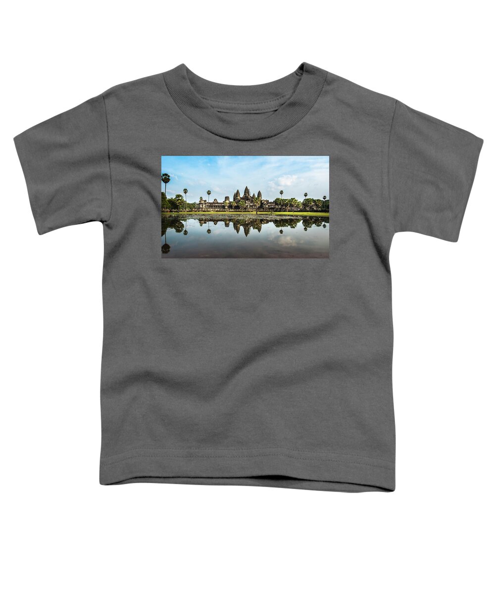 Asia Toddler T-Shirt featuring the photograph Angkor wat #1 by Usha Peddamatham