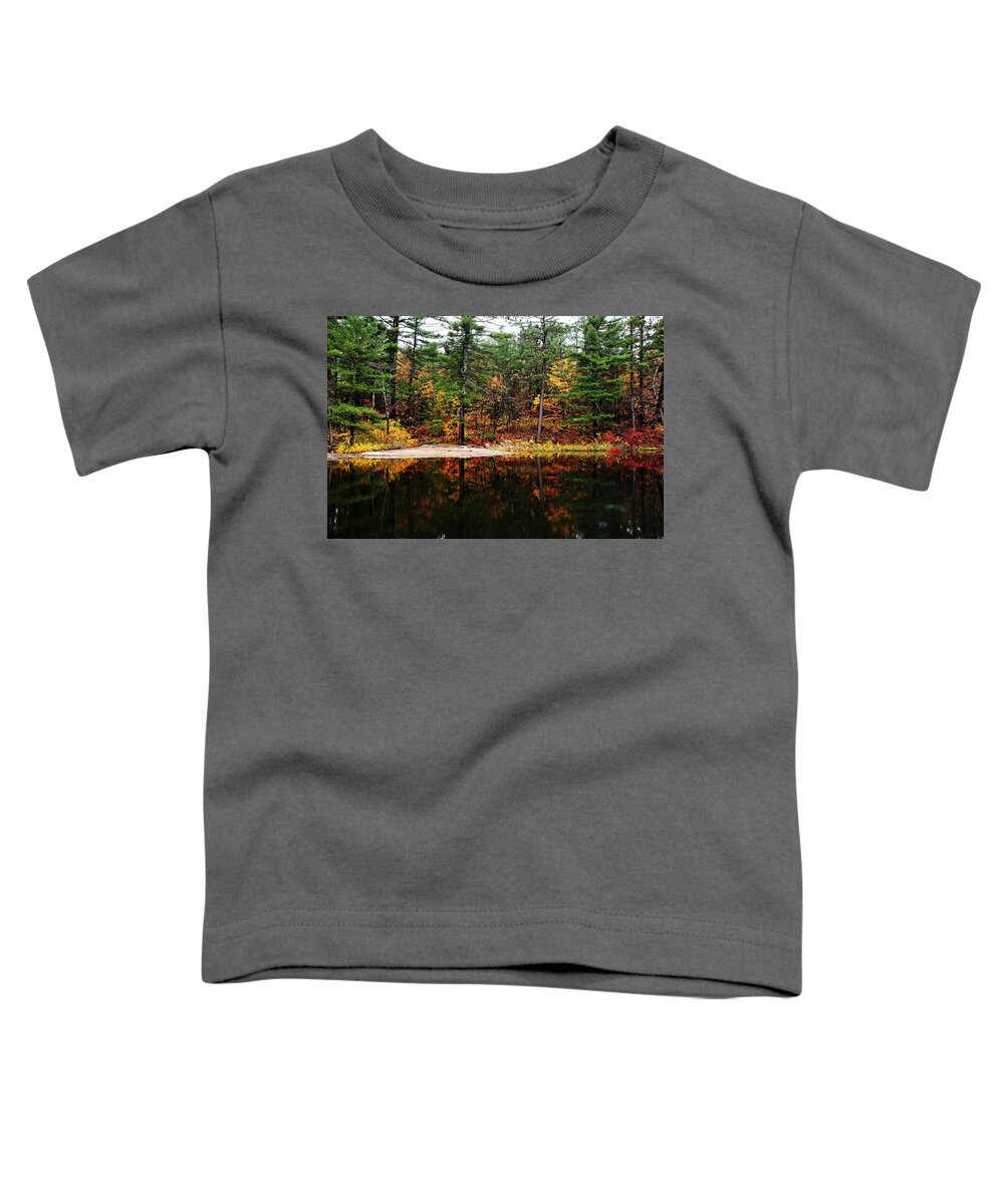 French River Toddler T-Shirt featuring the photograph Autumn Colors #2 by Debbie Oppermann