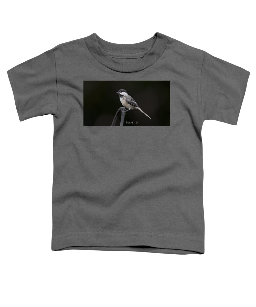 Black-capped Chickadee Toddler T-Shirt featuring the photograph Black-capped Chickadee #1 by Diane Giurco