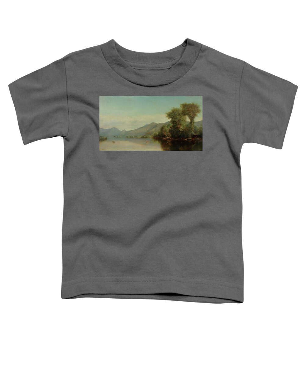 Boating On Lake George Toddler T-Shirt featuring the painting Boating on Lake George #1 by Nelson Augustus