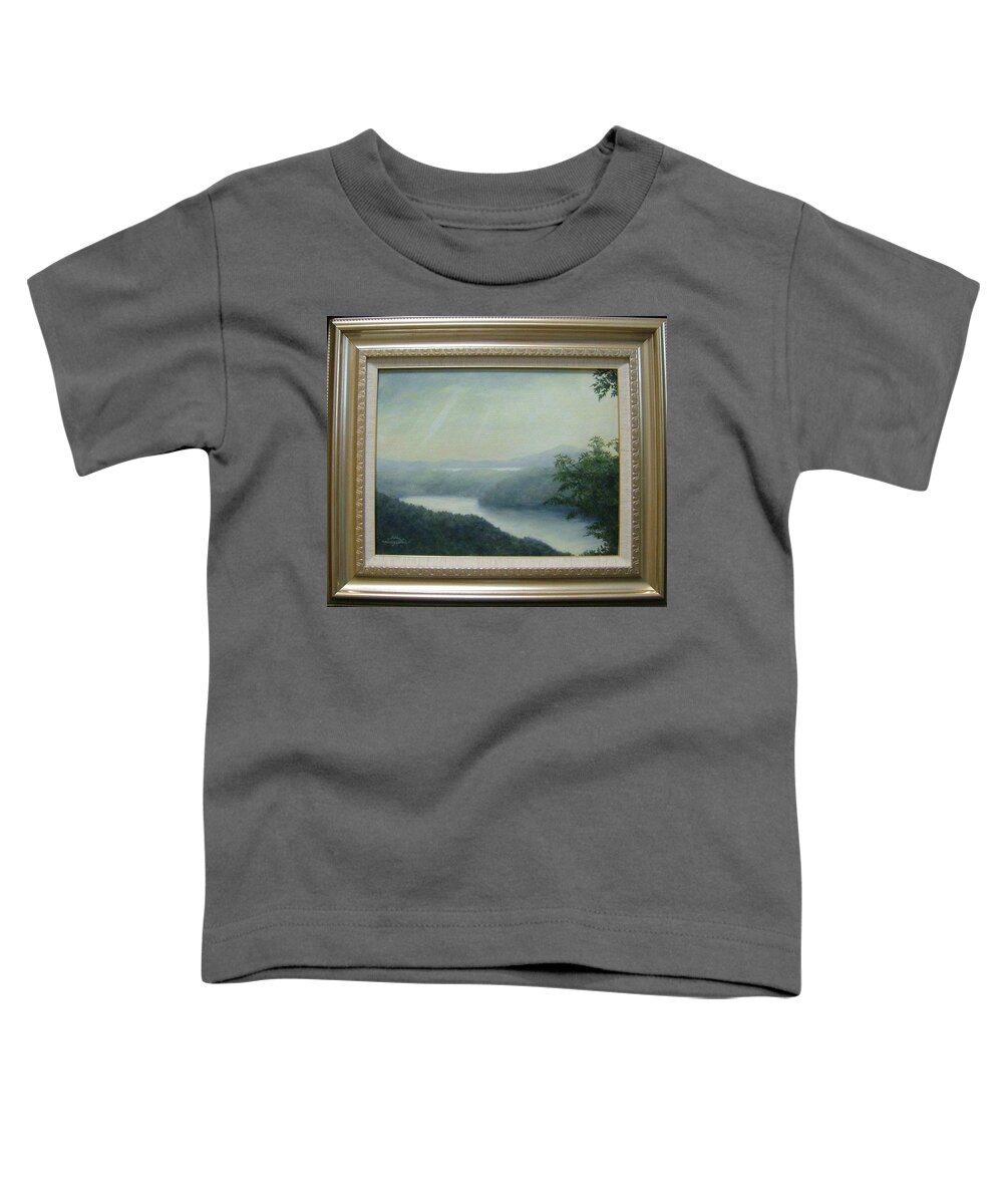 Landscape Toddler T-Shirt featuring the painting Brilliance #1 by Hiroyuki Suzuki