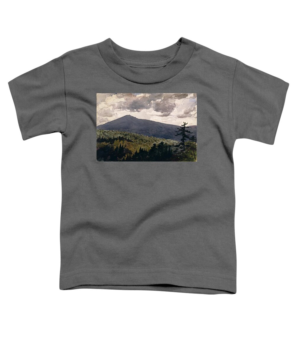 Winslow Homer Toddler T-Shirt featuring the drawing Burnt Mountain by Winslow Homer