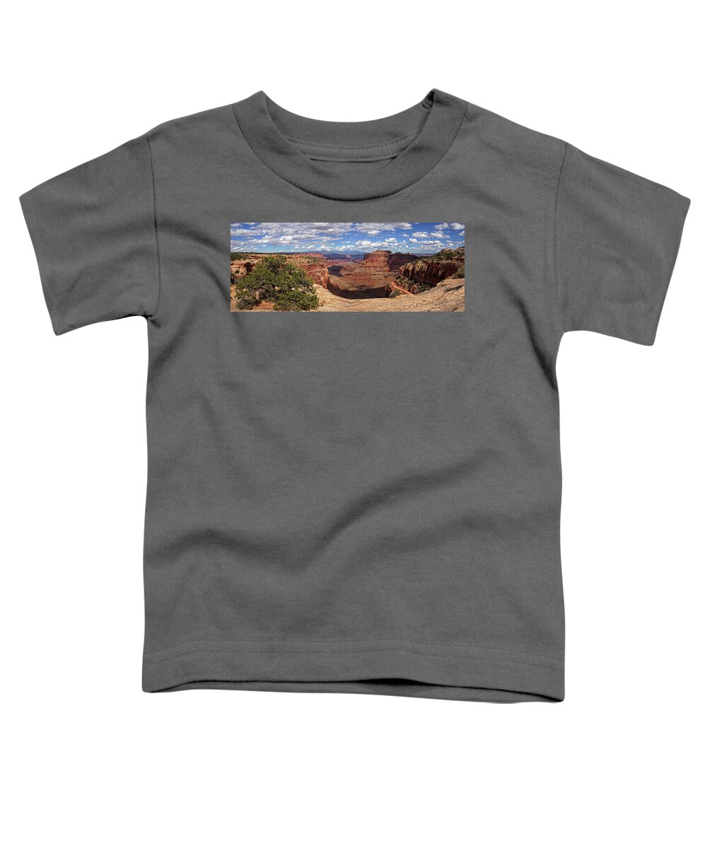 Canyonlands National Park Toddler T-Shirt featuring the photograph Edge of the Canyon #1 by Leda Robertson