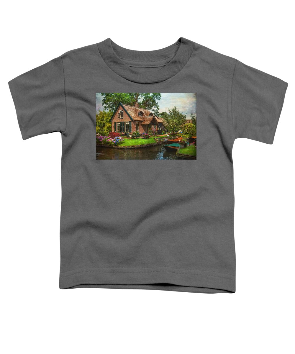 Netherlands Toddler T-Shirt featuring the photograph Fairytale House. Giethoorn. Venice of the North by Jenny Rainbow