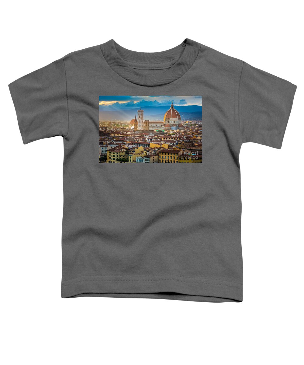 Arno Toddler T-Shirt featuring the photograph Firenze Duomo #2 by Inge Johnsson