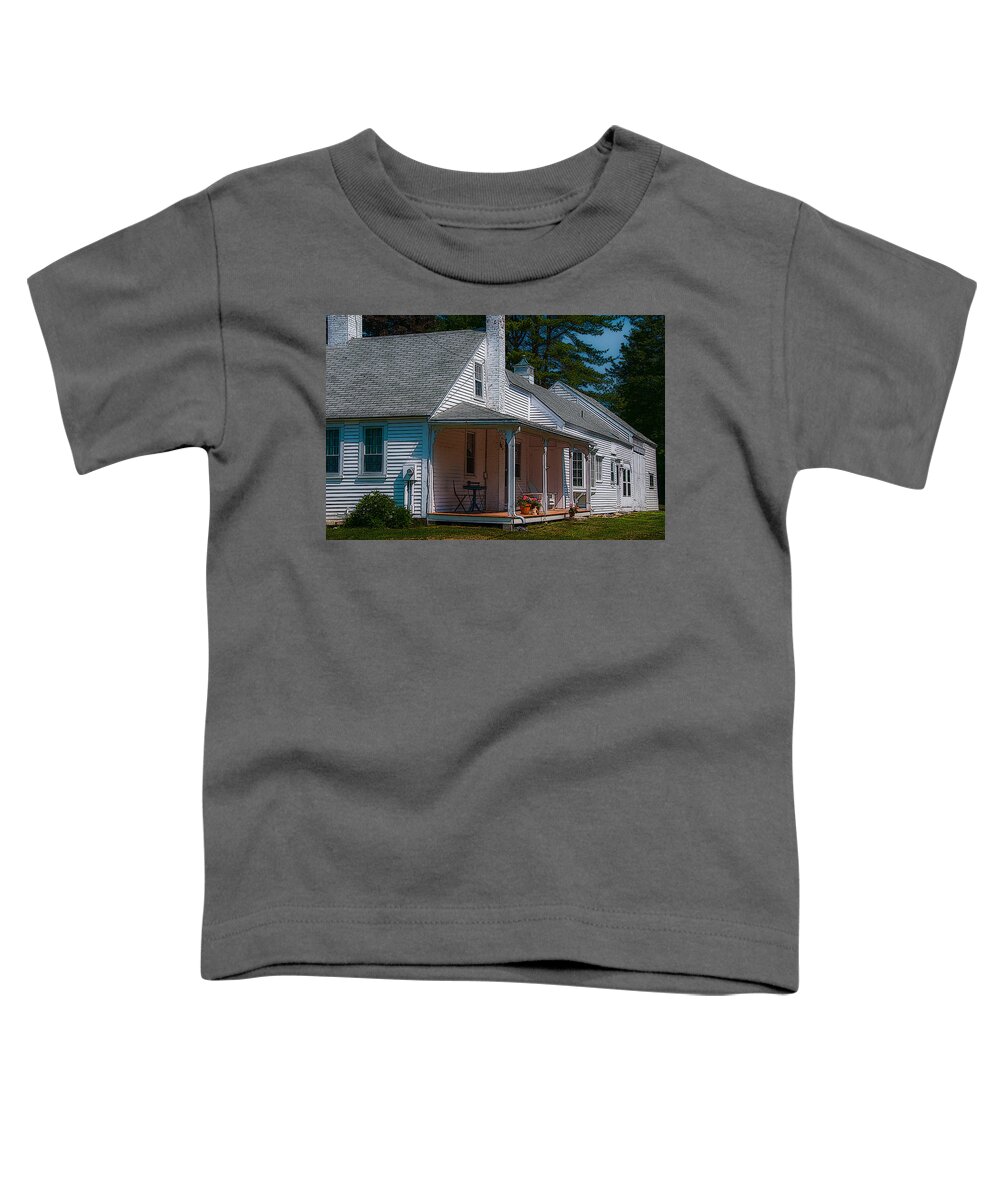 New England Toddler T-Shirt featuring the photograph First Light Farm #1 by Brenda Jacobs