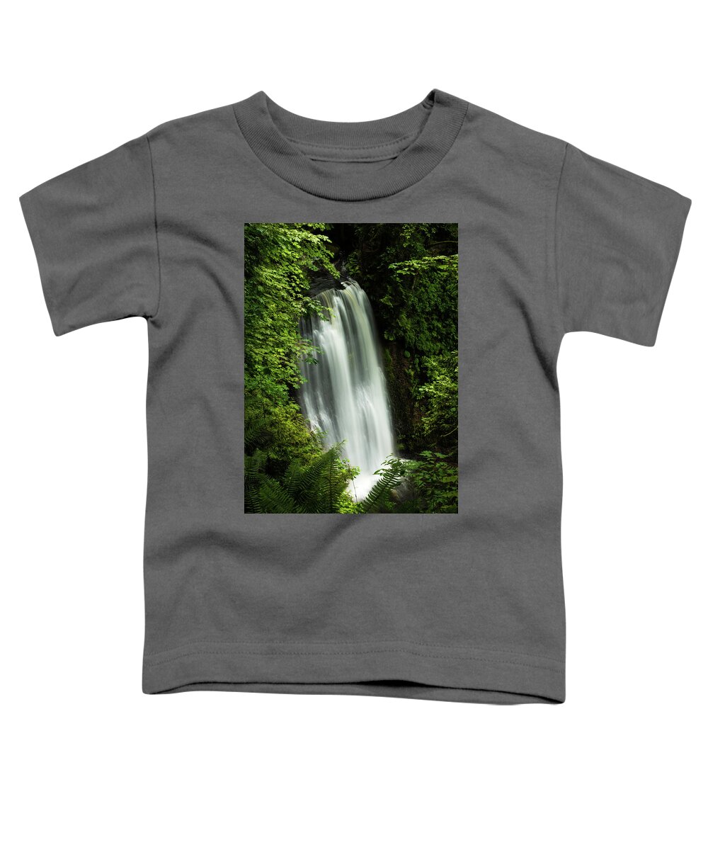 Waterfall Toddler T-Shirt featuring the photograph Forest Waterfall #1 by Chris McKenna