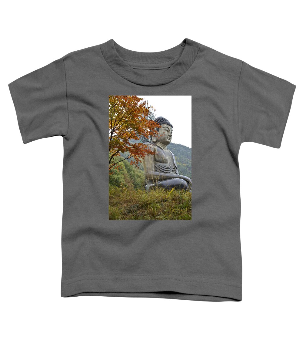 Buddha Toddler T-Shirt featuring the photograph Great Buddha in Autumn #1 by Michele Burgess