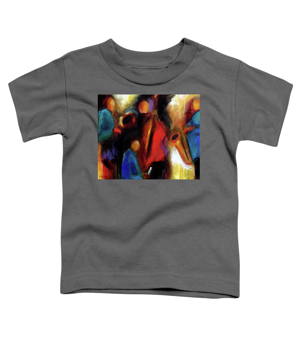  Abstract Toddler T-Shirt featuring the painting Improv #1 by Debra Hurd