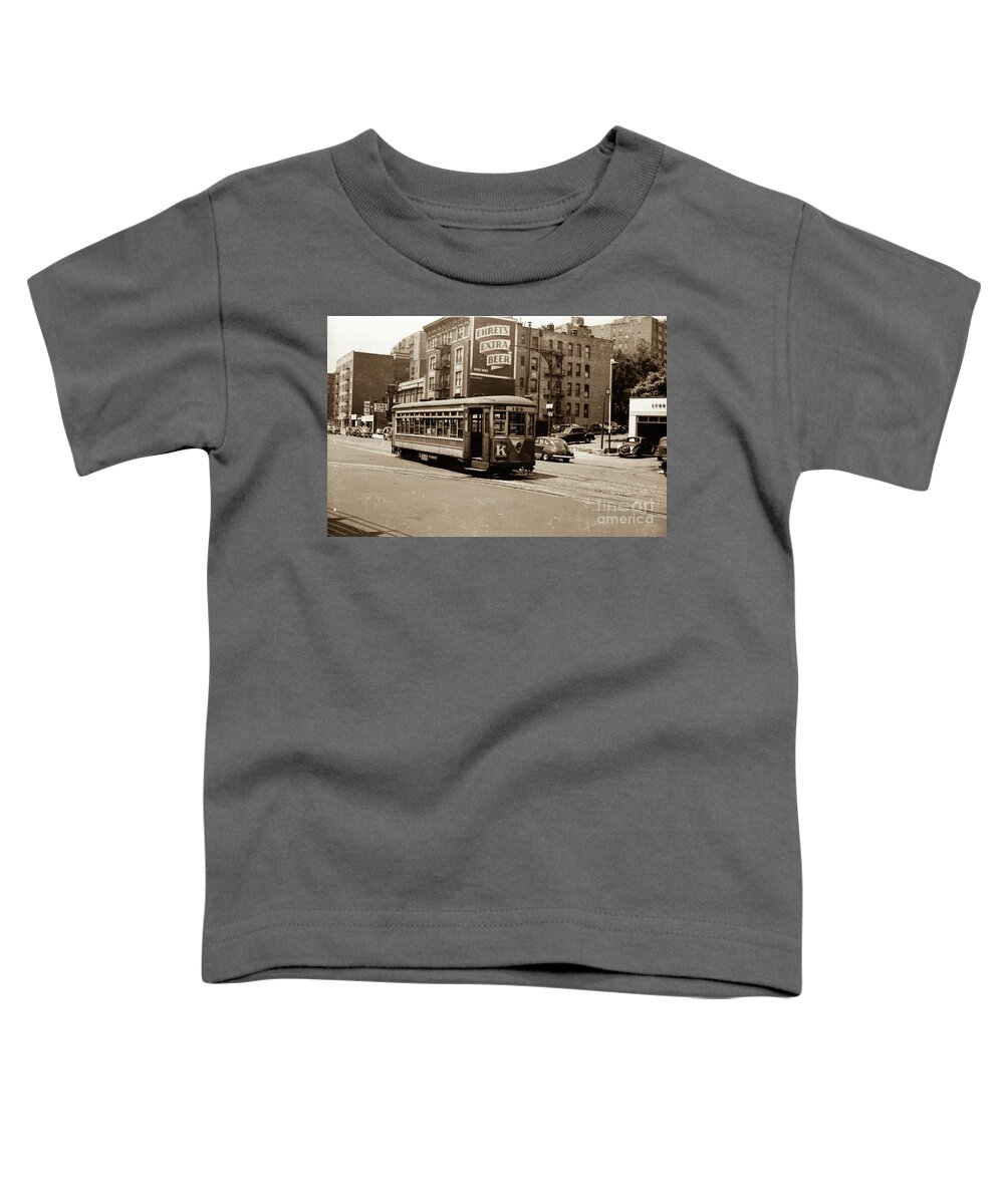Inwood Toddler T-Shirt featuring the photograph Inwood Trolley #1 by Cole Thompson