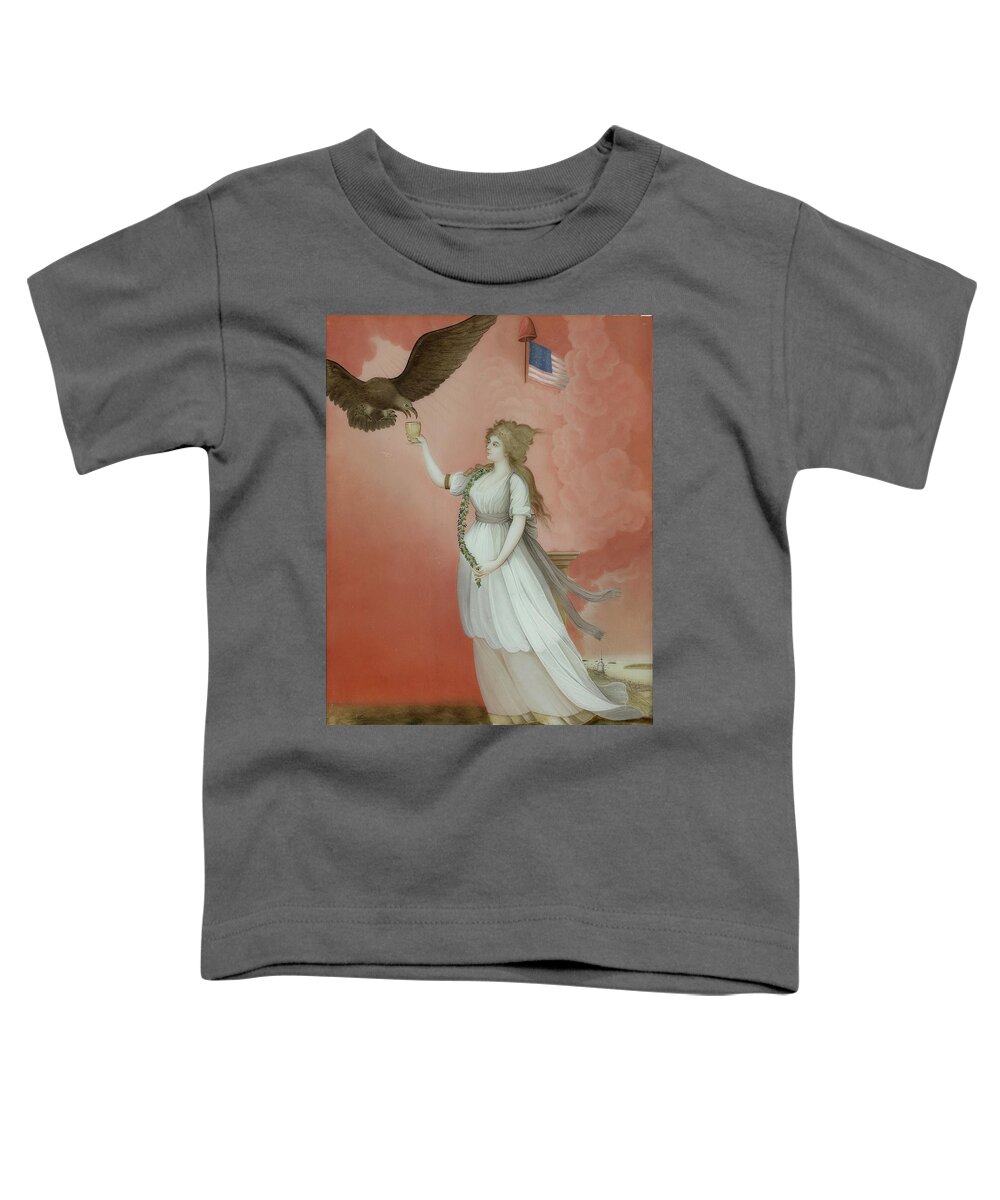 Liberty Toddler T-Shirt featuring the painting Liberty #1 by MotionAge Designs