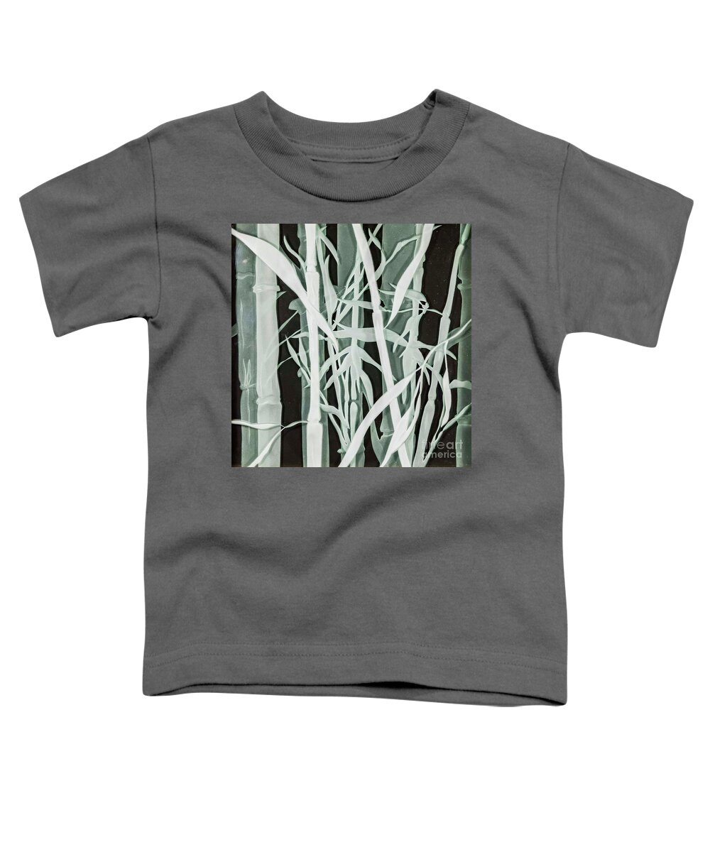 Carved Glass Toddler T-Shirt featuring the glass art Midnight Bamboo #1 by Alone Larsen