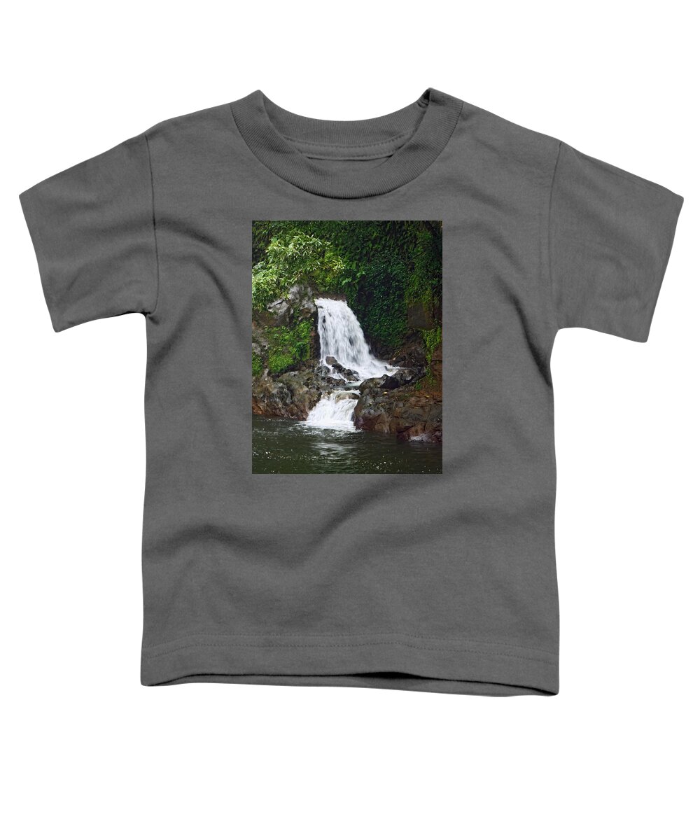 Pamela Walton Toddler T-Shirt featuring the photograph Mini Waterfall #2 by Pamela Walton
