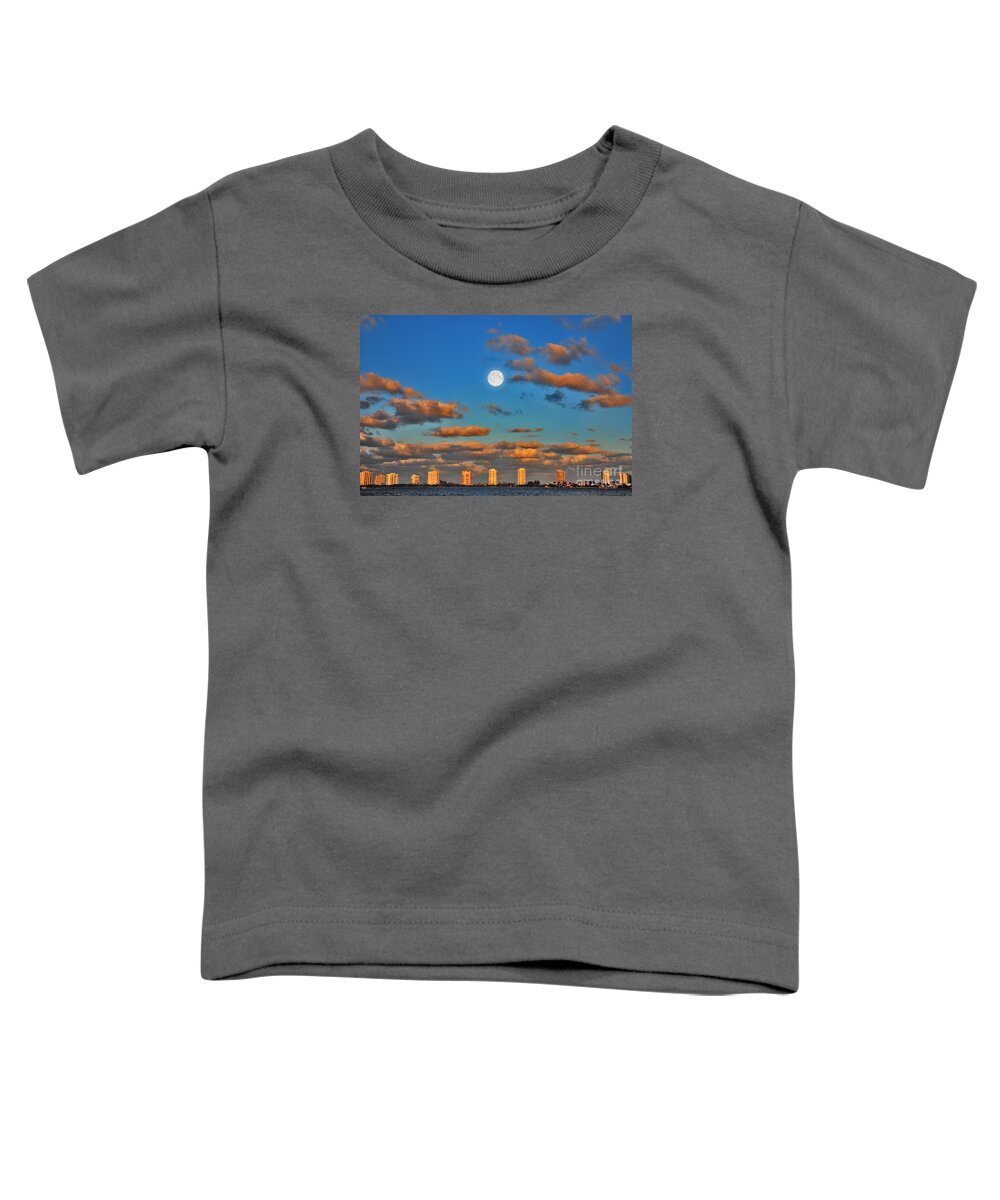 Singer Island Toddler T-Shirt featuring the photograph 1- Moonrise Over Singer Island by Joseph Keane