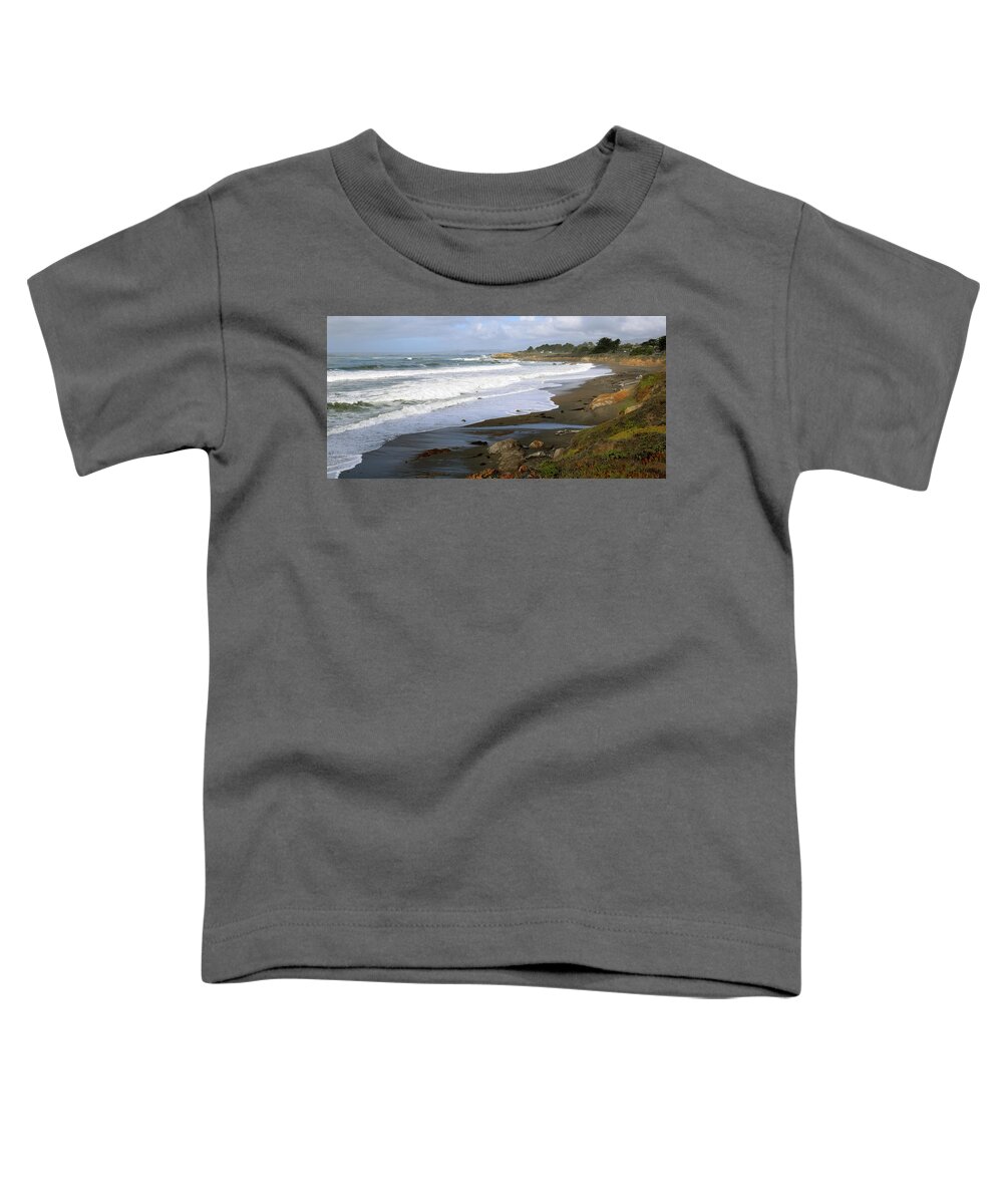 Moonstone Beach Cambria California Toddler T-Shirt featuring the photograph Moonstone Beach Cambria California #1 by Barbara Snyder