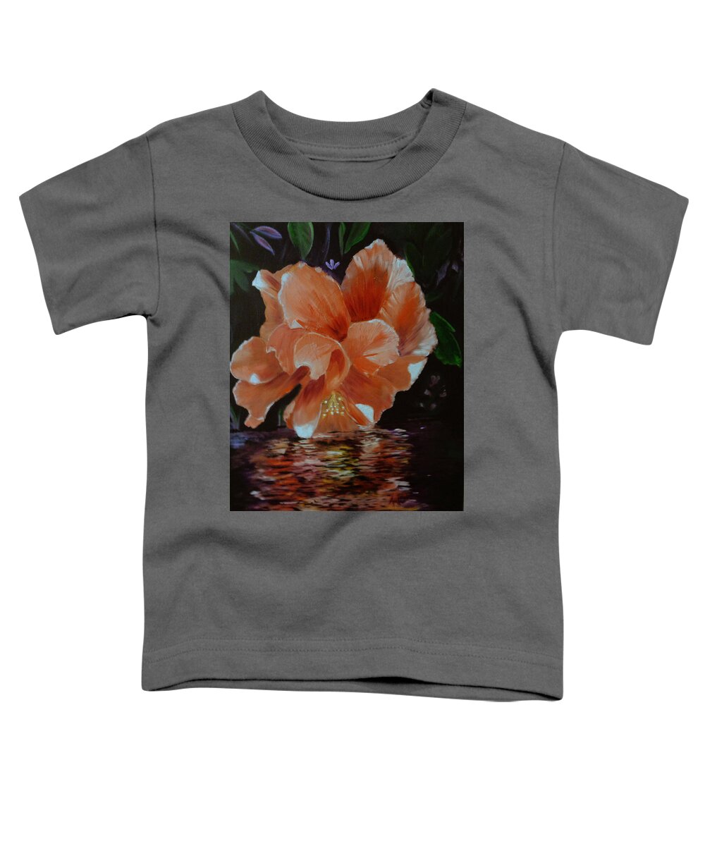 Flowers Toddler T-Shirt featuring the painting My Hibiscus #1 by Arlen Avernian - Thorensen