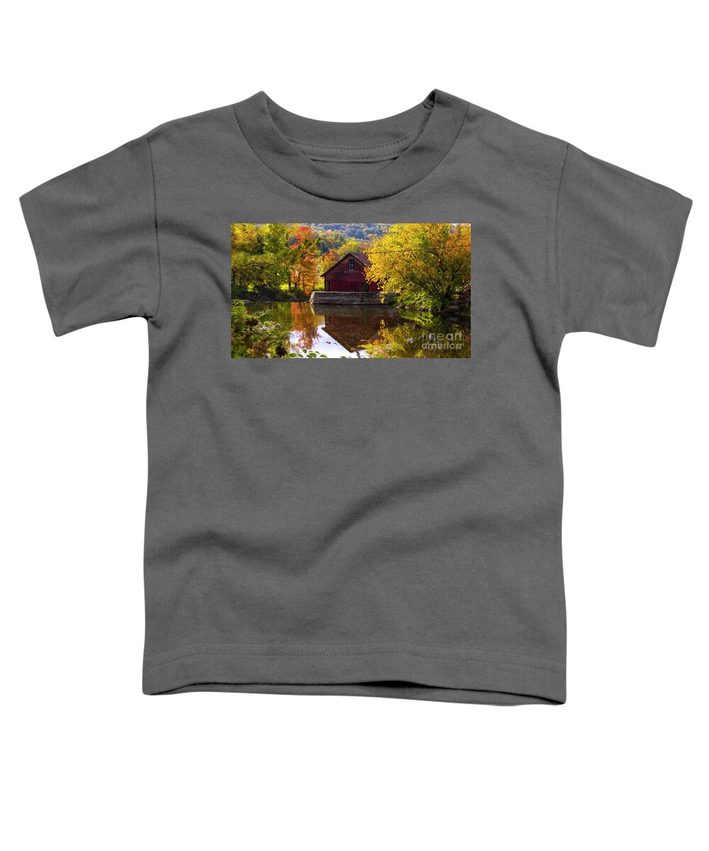 Fall Foliage Toddler T-Shirt featuring the photograph On the back roads of Stowe #2 by Scenic Vermont Photography