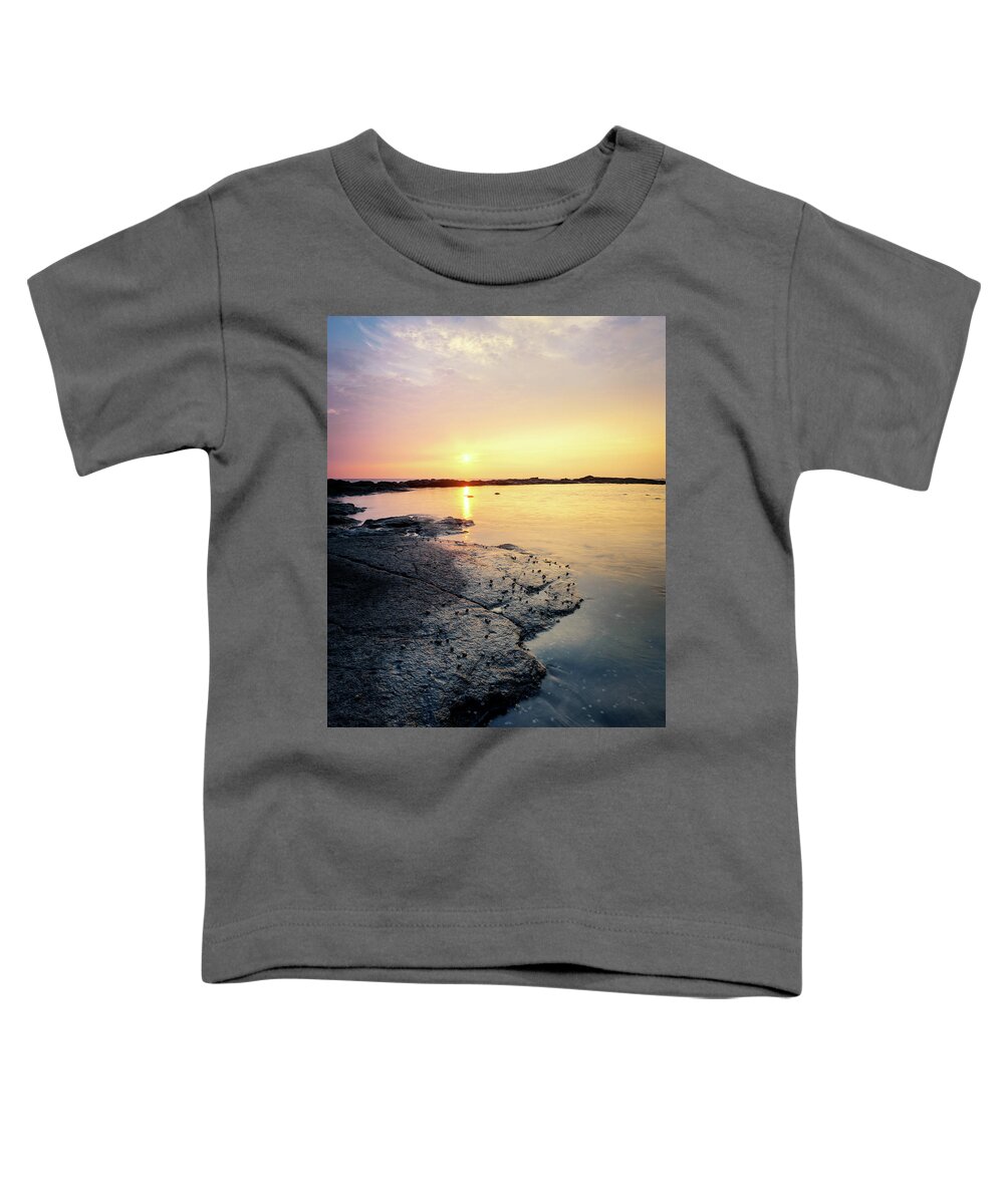 Hawaii Toddler T-Shirt featuring the photograph O'oma Sunset #1 by Christopher Johnson