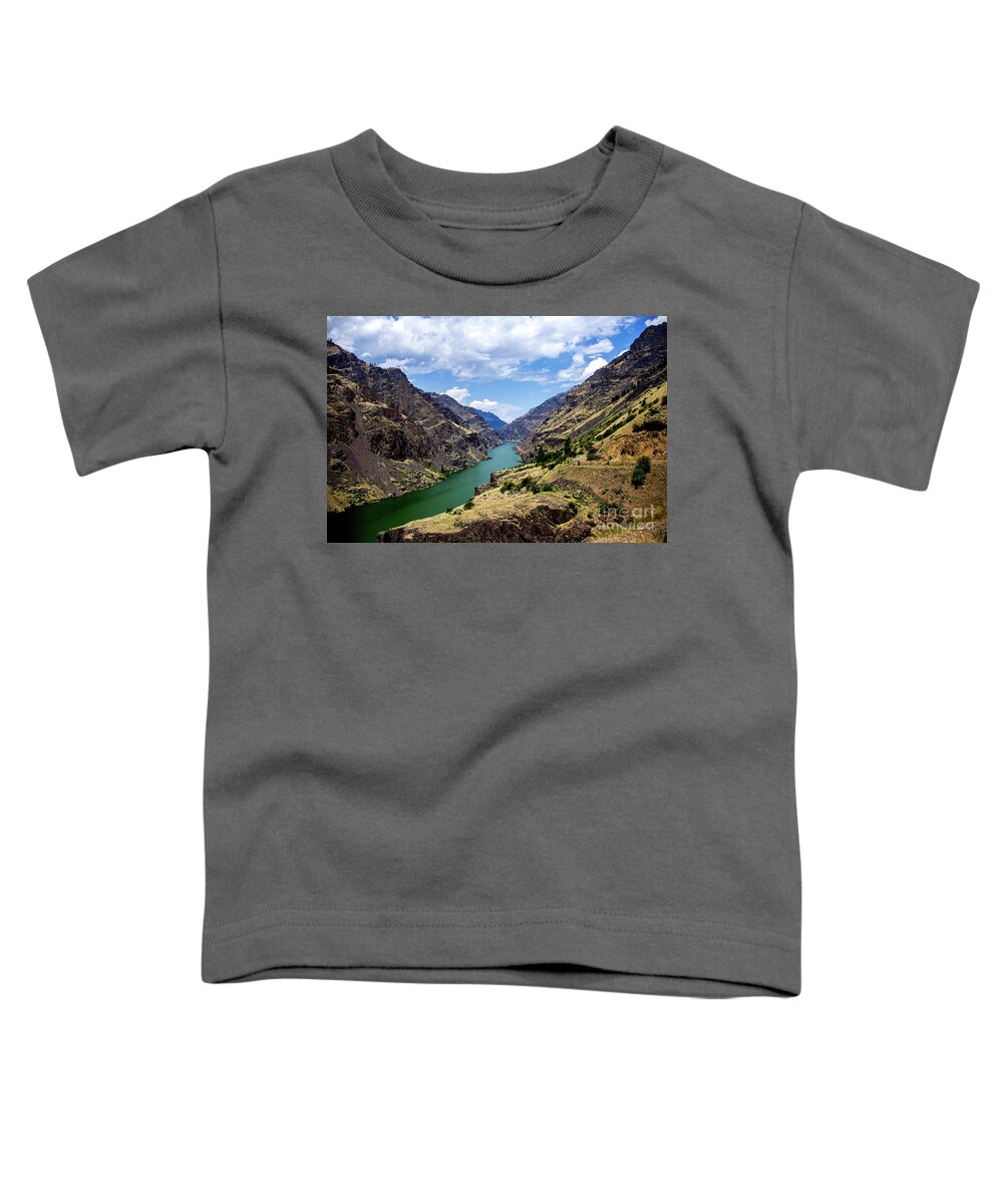 Boise Idaho Toddler T-Shirt featuring the photograph Oxbow Dam Tailwater Idaho Journey Landscape Photography by Kaylyn Franks by Kaylyn Franks