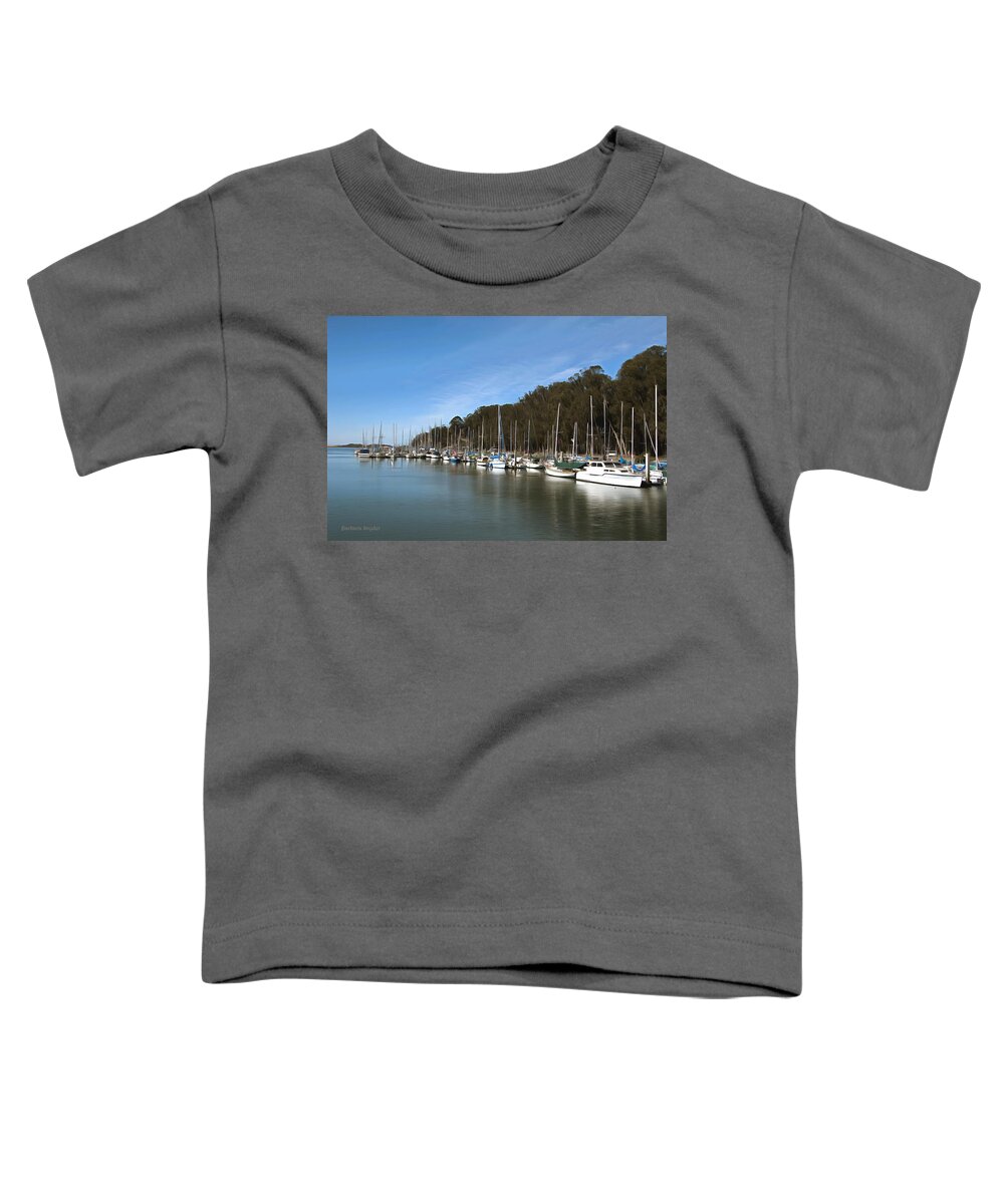 Marina Toddler T-Shirt featuring the photograph Painting Bay Side Harbor #1 by Barbara Snyder
