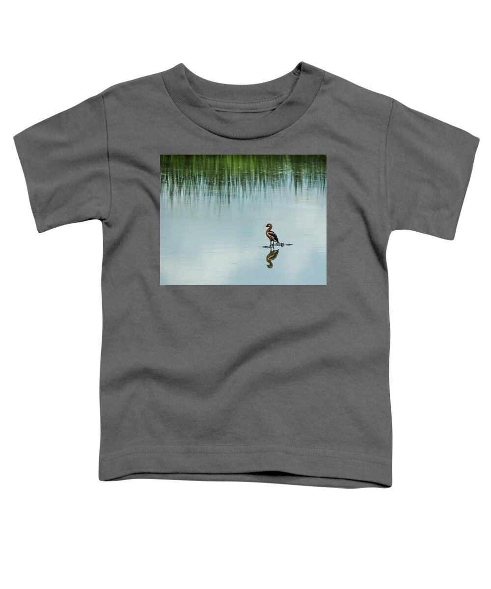 Duck Toddler T-Shirt featuring the photograph Peaceful Morning #1 by Jerry Connally