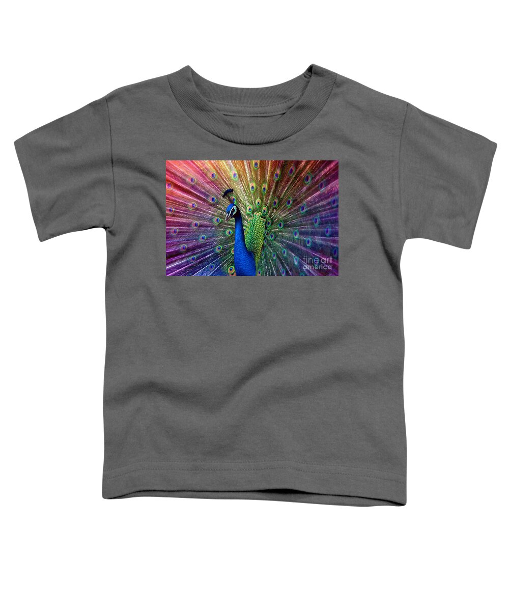 Beauty Toddler T-Shirt featuring the photograph Peacock by Hannes Cmarits