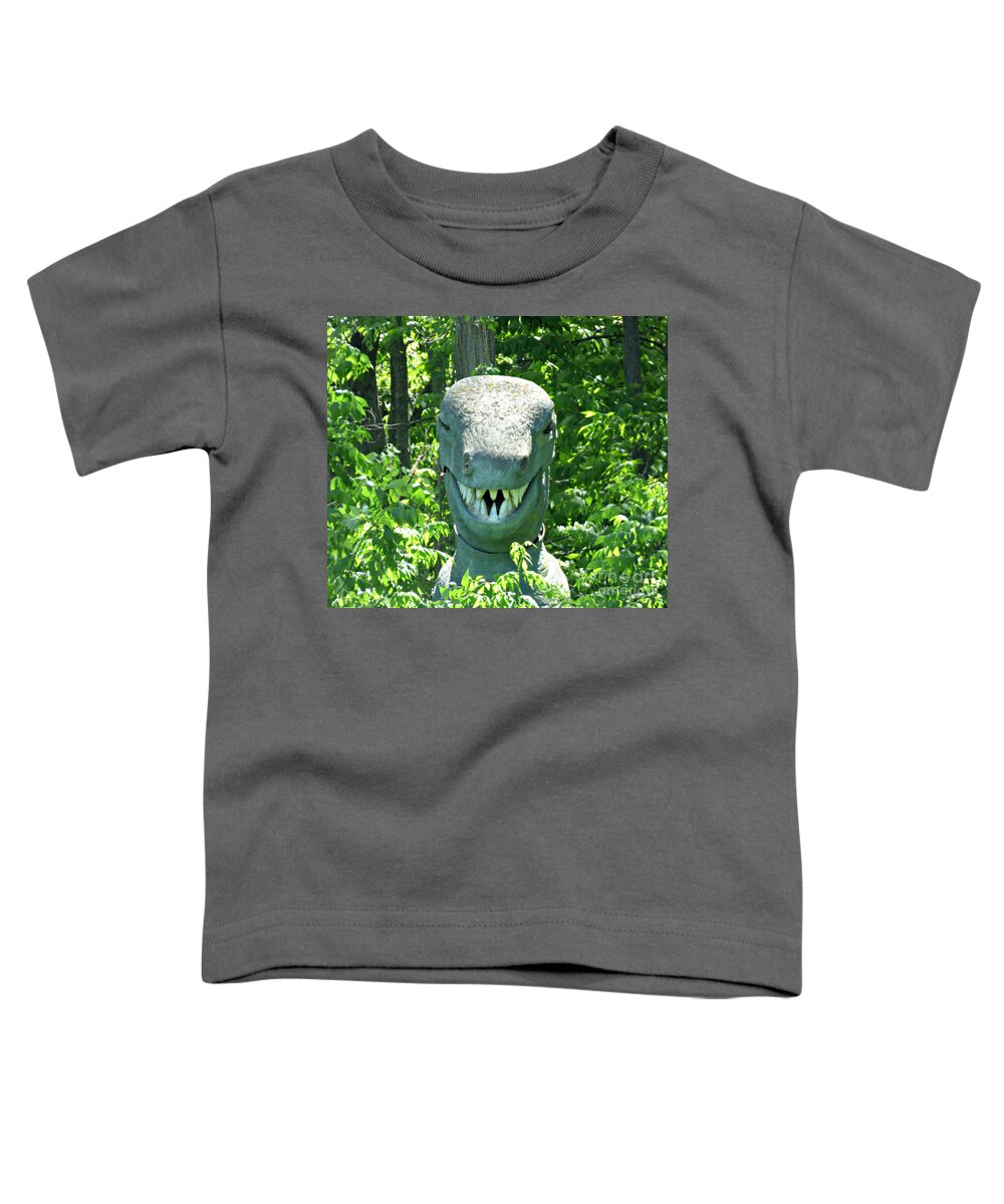 Dinosaur Toddler T-Shirt featuring the photograph Peek-A-Boo #1 by Scott Ward