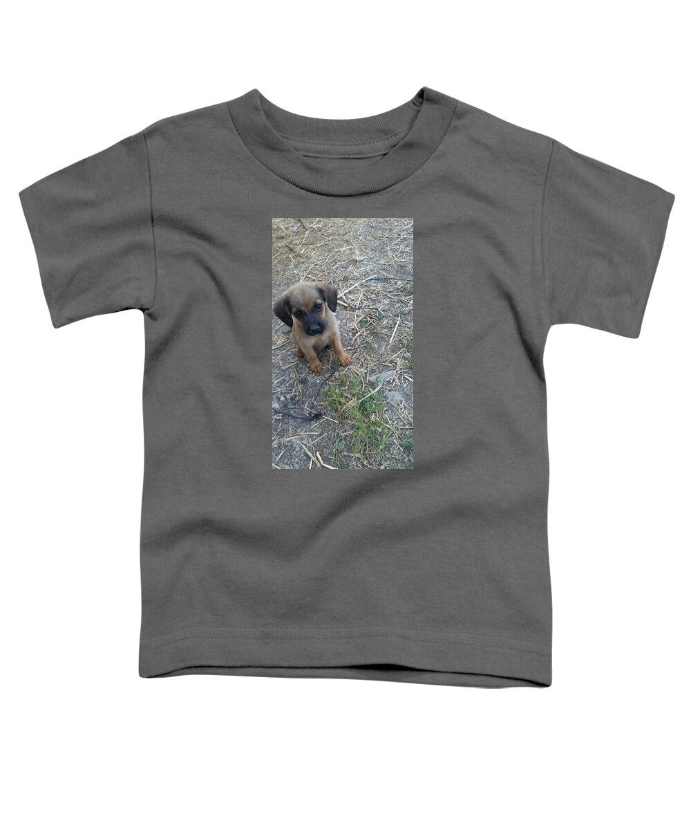 Sad Toddler T-Shirt featuring the photograph Puppy #1 by Ezgi Turkmen