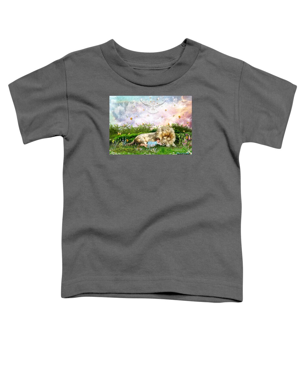 Rest In The Lord Toddler T-Shirt featuring the digital art Rest #1 by Dolores Develde