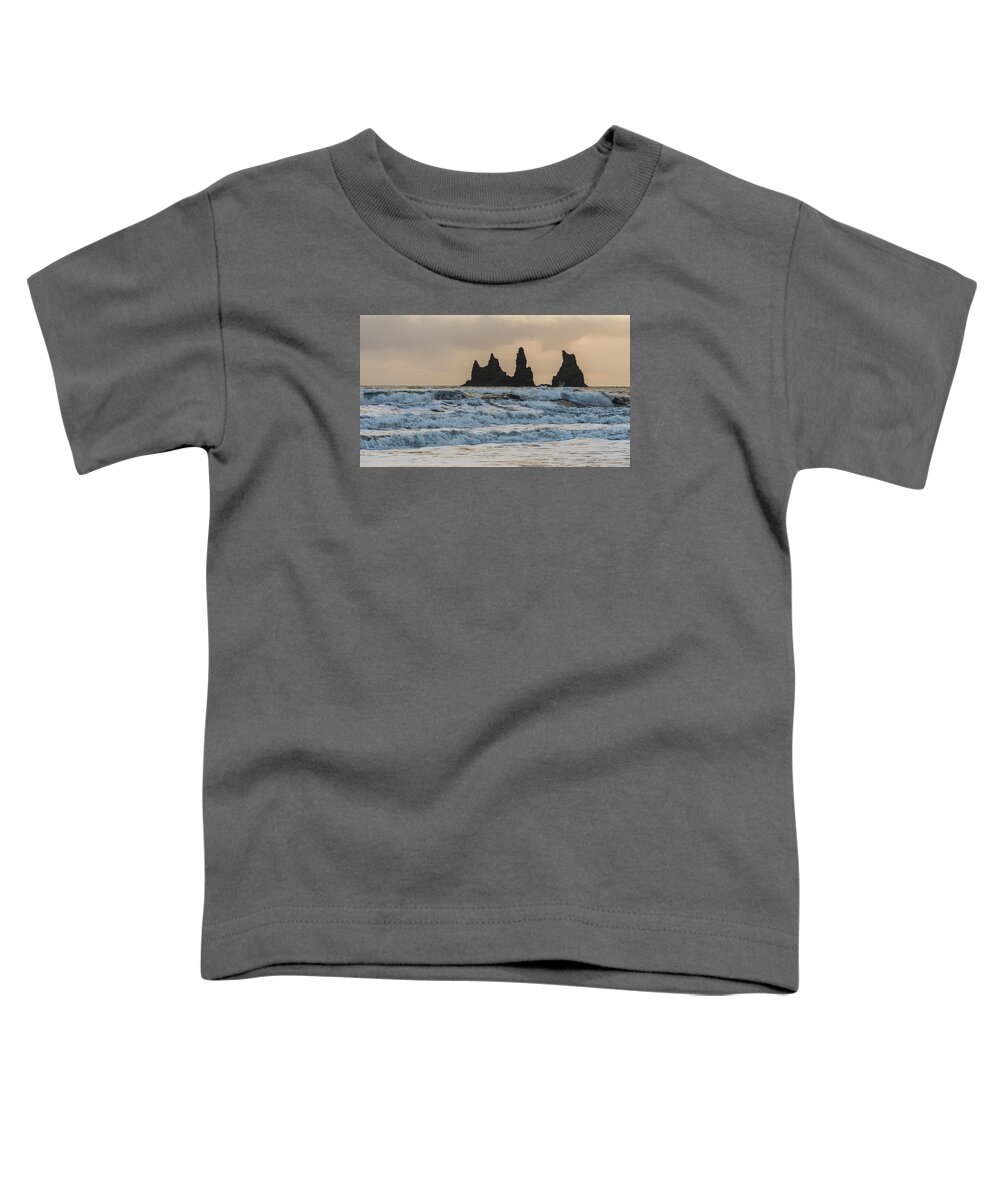 Coast Toddler T-Shirt featuring the photograph Reynisdrangar #1 by James Billings