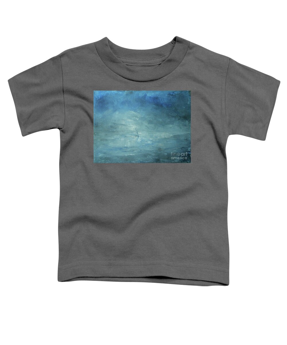 Abstract Toddler T-Shirt featuring the painting Sail Away #1 by Jane See