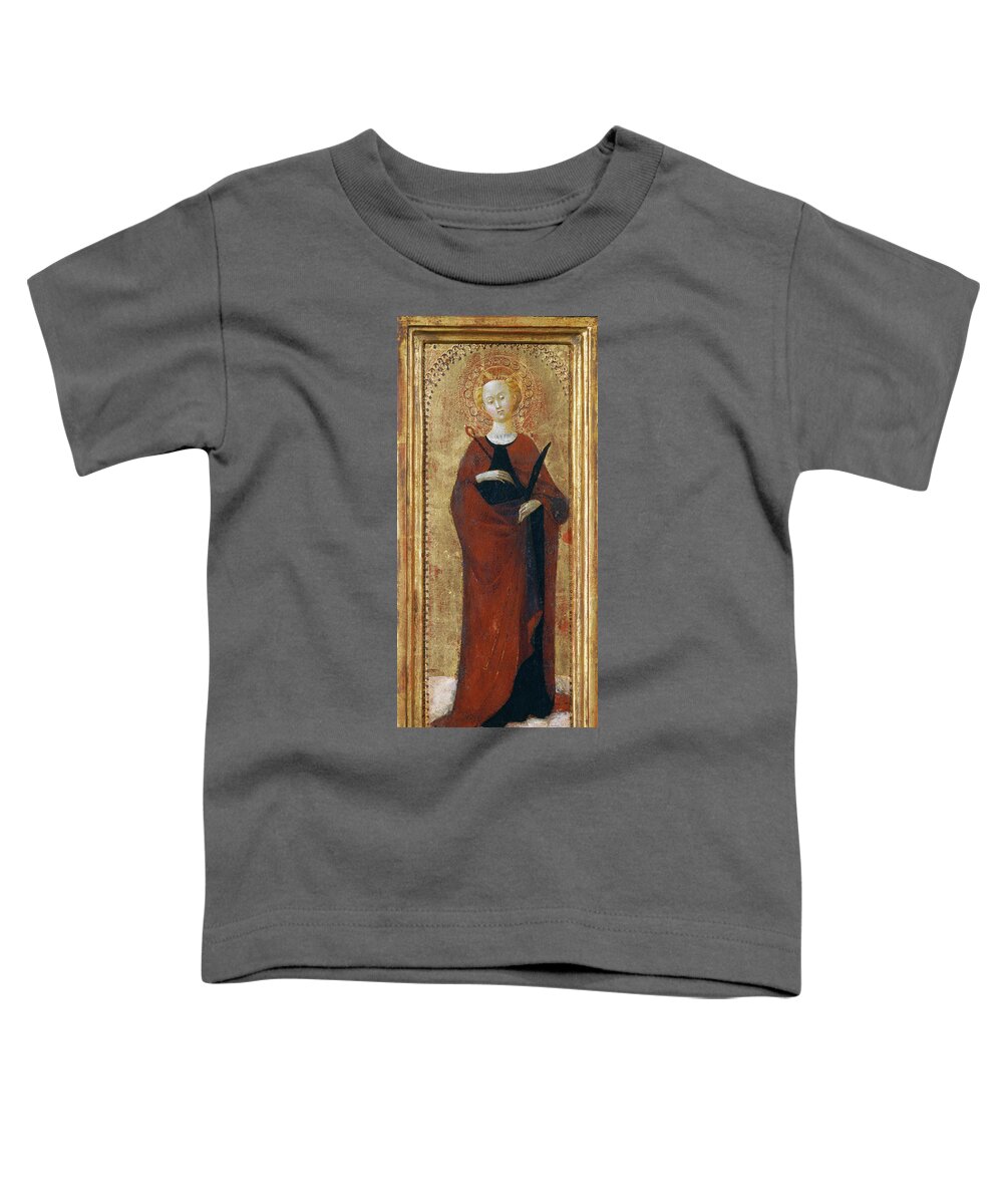 Sassetta Toddler T-Shirt featuring the painting Saint Apollonia #1 by Sassetta