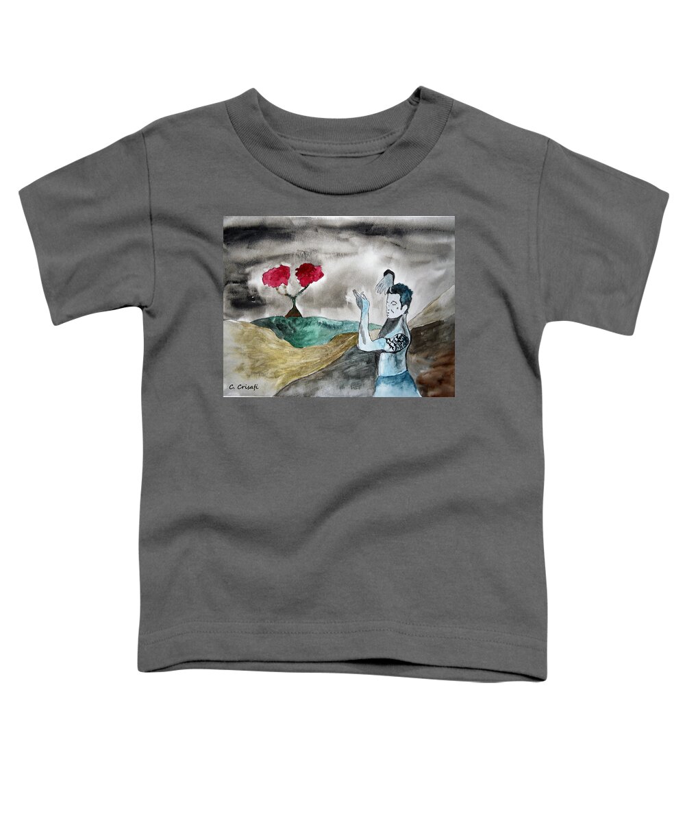 Scott Weiland Toddler T-Shirt featuring the painting Scott Weiland - Stone Temple Pilots - Music Inspiration Series #1 by Carol Crisafi