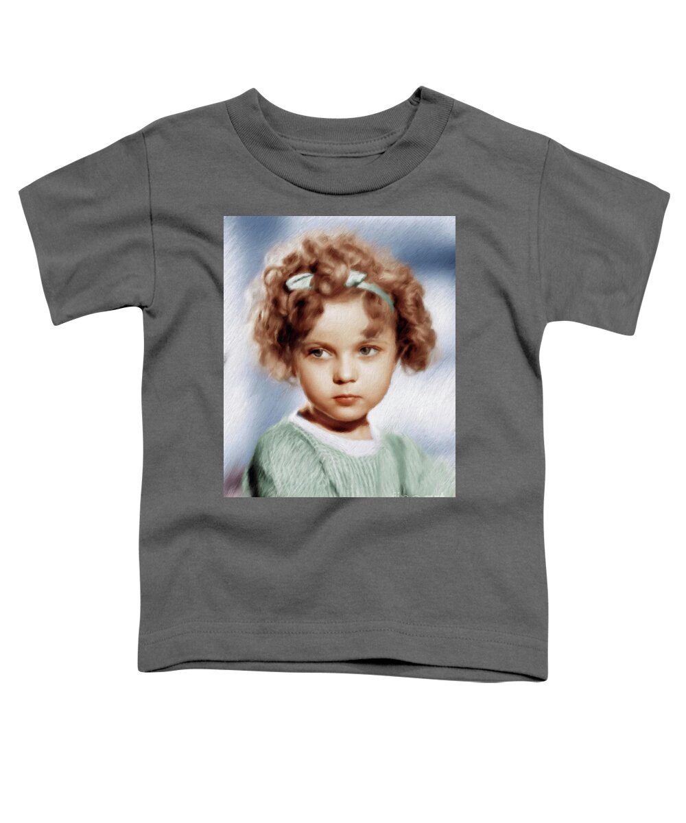 Shirley Toddler T-Shirt featuring the painting Shirley Temple, Vintage Actress #1 by Esoterica Art Agency