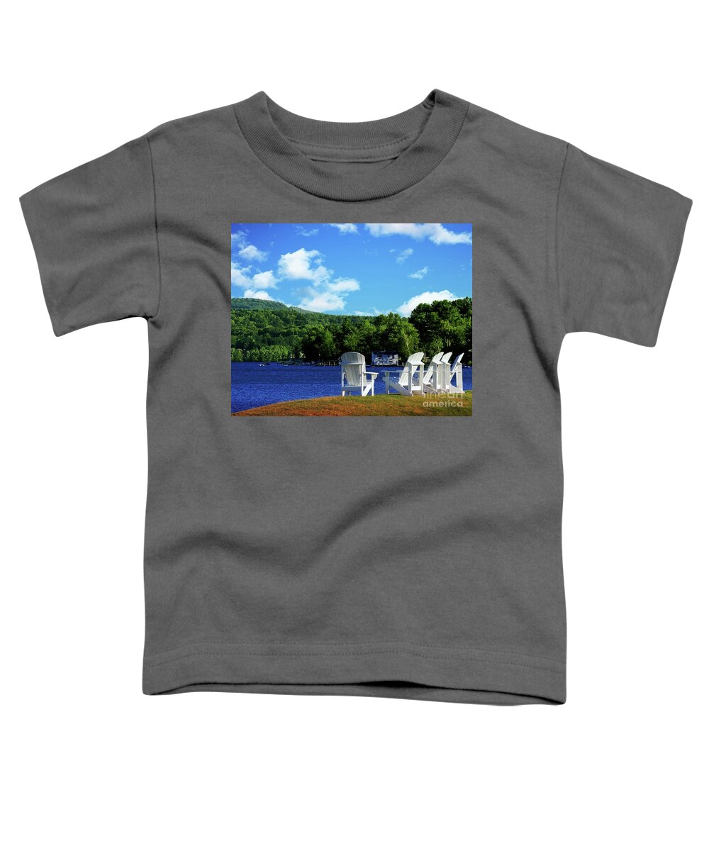 Lakes Region Toddler T-Shirt featuring the photograph Laconia NH - South Down Shores by Mim White