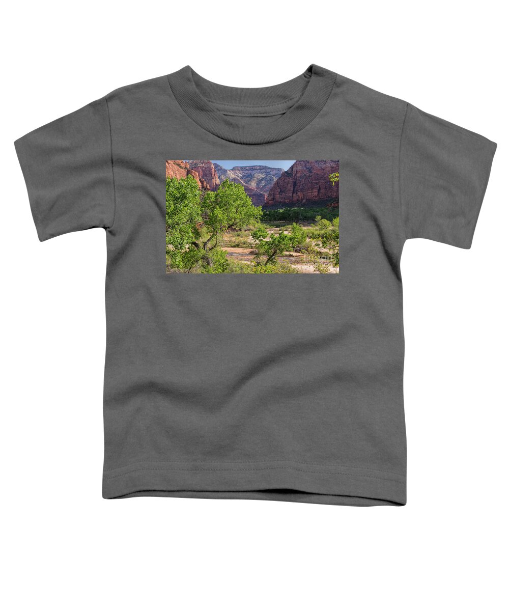 Utah Toddler T-Shirt featuring the photograph Spring in Zion #1 by Peggy Hughes