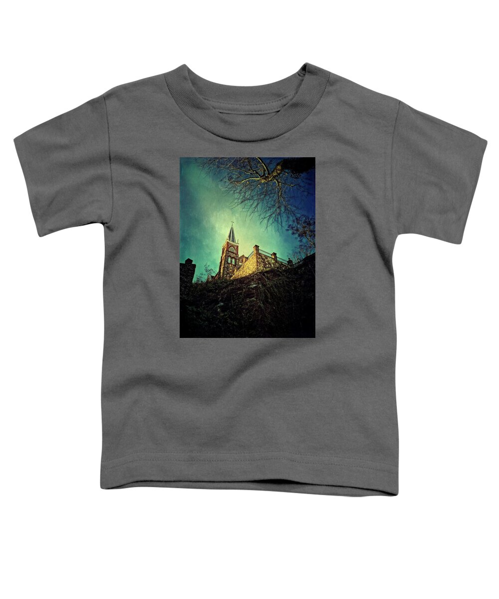 Church Toddler T-Shirt featuring the photograph St. Peter's Harpers Ferry #1 by Chris Montcalmo