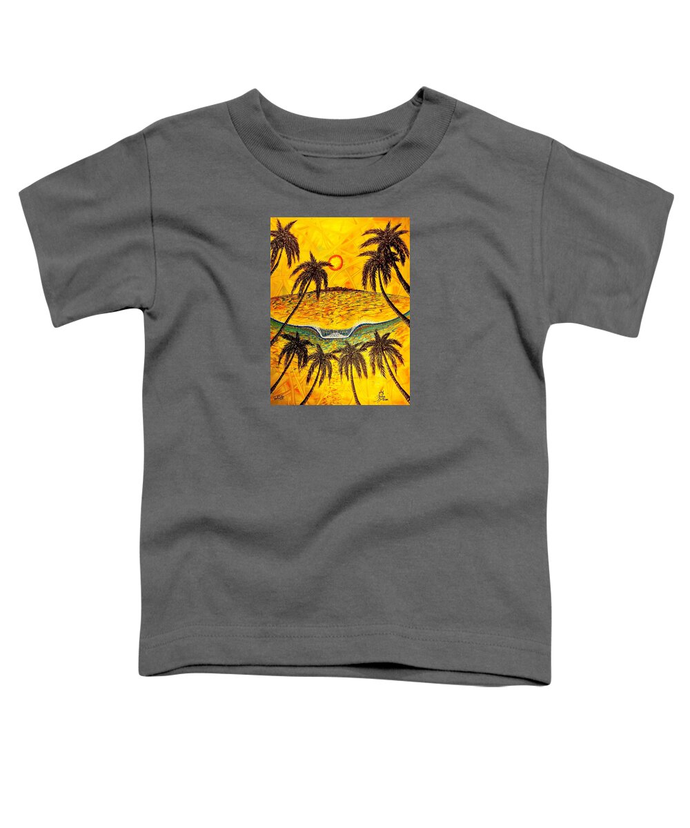 Sunset Toddler T-Shirt featuring the painting Sunset dream #2 by Paul Carter