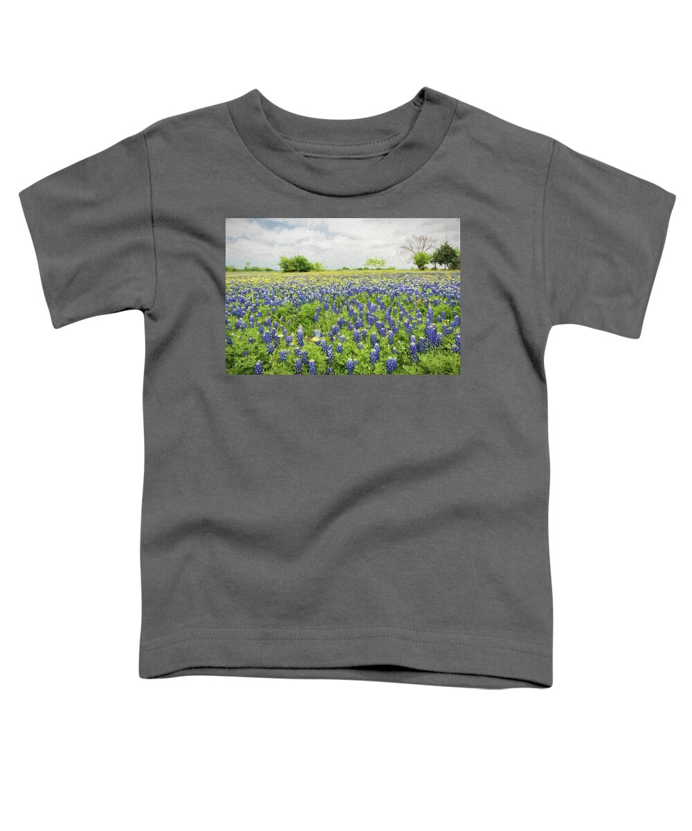 Texas Wildflowers Toddler T-Shirt featuring the photograph Texas Bluebonnets 7 #1 by Victor Culpepper