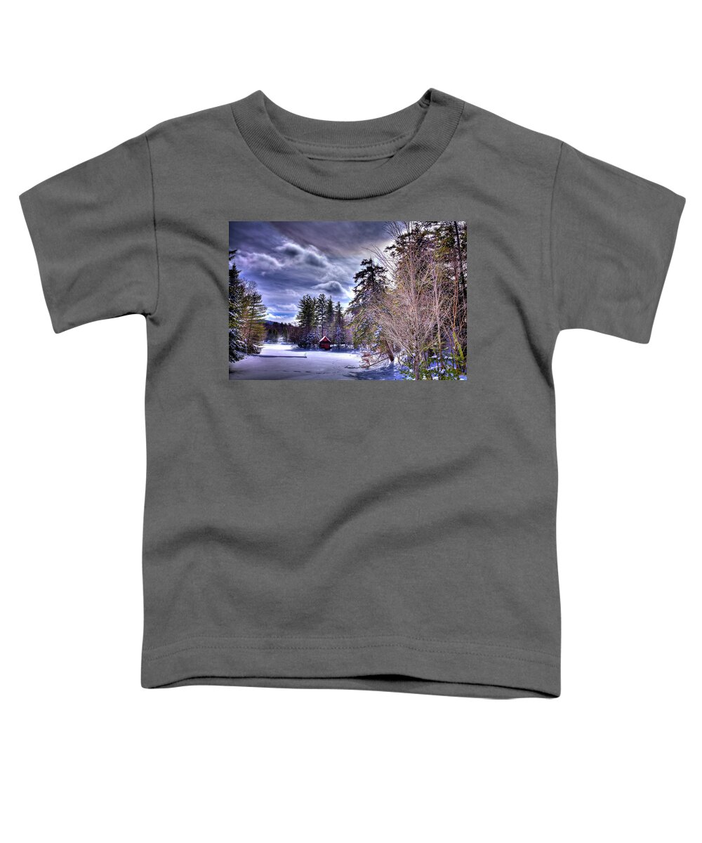 The Beaver Brook Boathouse Toddler T-Shirt featuring the photograph The Beaver Brook Boathouse #1 by David Patterson